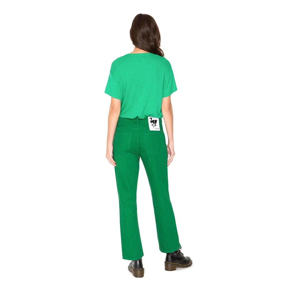 Sandrine Rose x Free People Straight Fit Button Fly Jeans. Size 29. Color Green